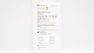 Integra NL8501900 Pudenz Nylon Straight Connector 1.1mm I.D. x 1.9mm O.D.
